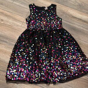 CAT & JACK GIRLS MEDIUM 7/8 SEQUIN SPARKLE DRESS